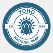 Nationaal park Yoho Ronde Sticker (Voorkant)