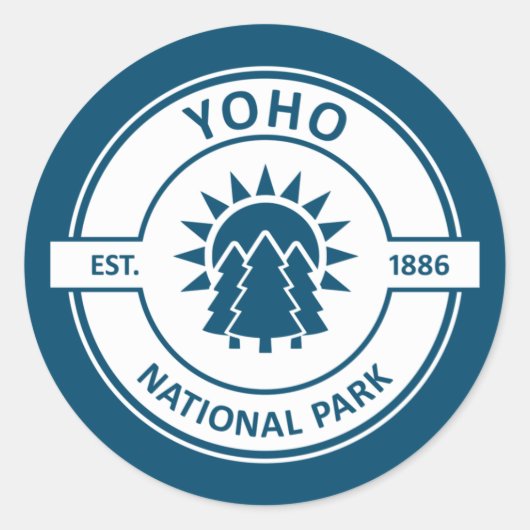 Nationaal park Yoho Ronde Sticker (Voorkant)