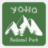 Nationaal park Yoho Vierkante Sticker (Voorkant)