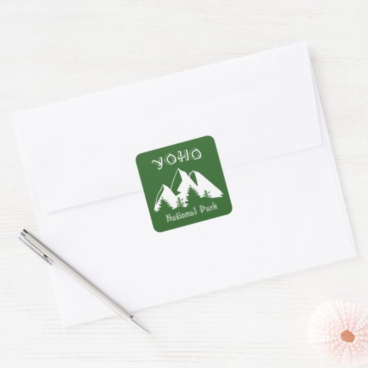 Nationaal park Yoho Vierkante Sticker (Envelop)