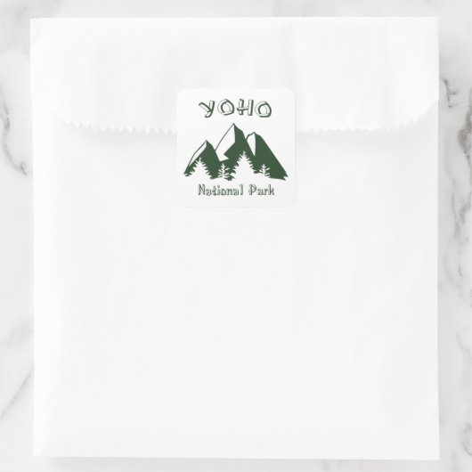Nationaal park Yoho Vierkante Sticker (Tas)