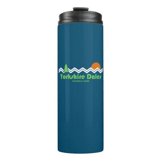 Nationaal park Yorkshire Dales Retro Thermosbeker (Voorkant)