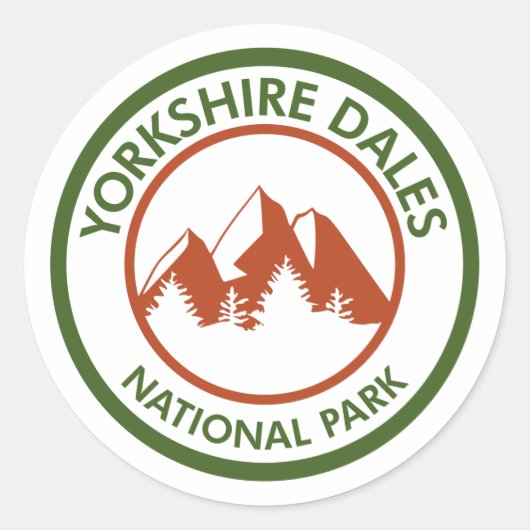 Nationaal Park Yorkshire Dales Ronde Sticker (Voorkant)