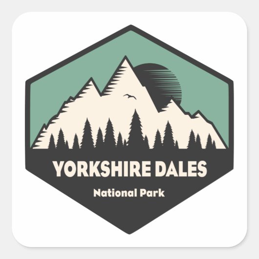 Nationaal Park Yorkshire Dales Vierkante Sticker (Voorkant)