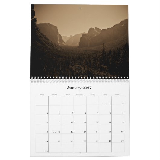 Nationaal park Yosemite 2011 Kalender (Jan 2027)