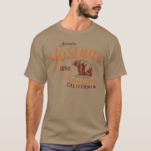 Nationaal park Yosemite Authentic Tee Shirt (Voorkant)
