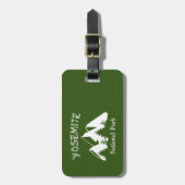 Nationaal park Yosemite Bagagelabel (Voorkant verticaal)