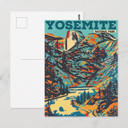 Nationaal park Yosemite Briefkaart (Voorkant / Achterkant)