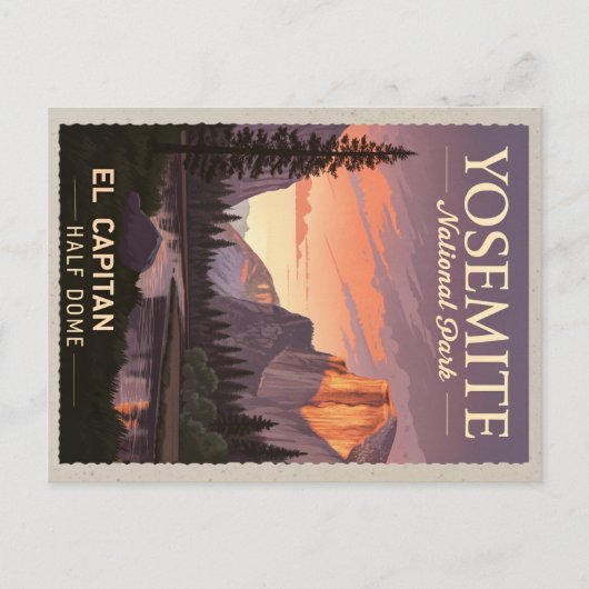 Nationaal park Yosemite Briefkaart (Voorkant)