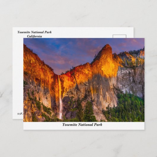 Nationaal park Yosemite Briefkaart (Voorkant / Achterkant)