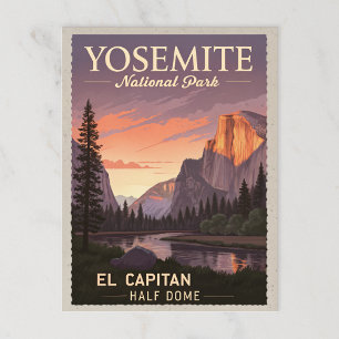 Nationaal park Yosemite Briefkaart