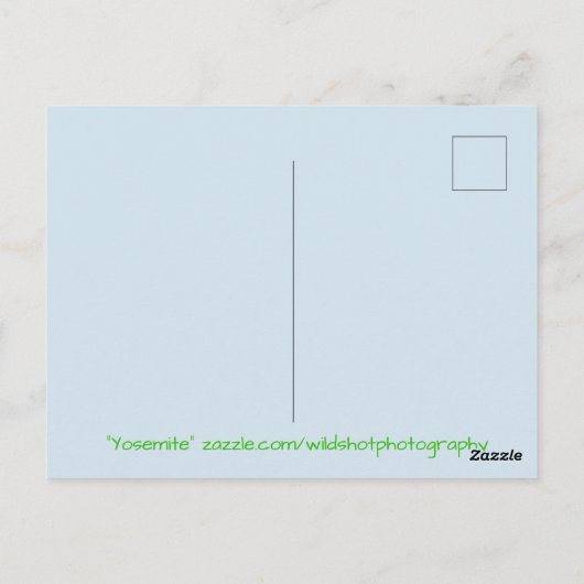 Nationaal park Yosemite Briefkaart (Achterkant)