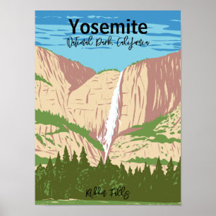 Nationaal park Yosemite, CA   Herfsten van lint Poster