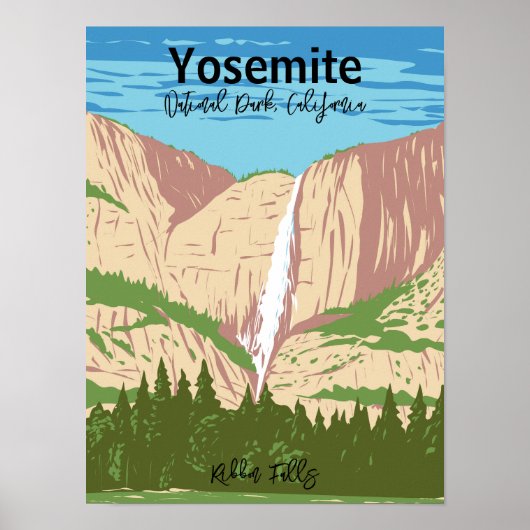 Nationaal park Yosemite, CA | Herfsten van lint Poster (Voorkant)
