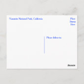 Nationaal Park Yosemite, Californië-Briefkaart Briefkaart (Achterkant)