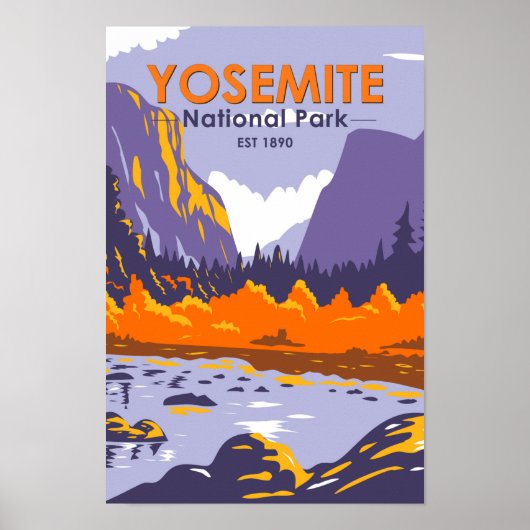 Nationaal park Yosemite El Capitan in het najaar Poster (Voorkant)