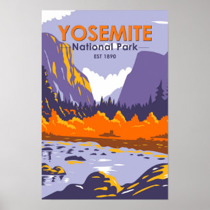 Nationaal park Yosemite El Capitan in het najaar Poster