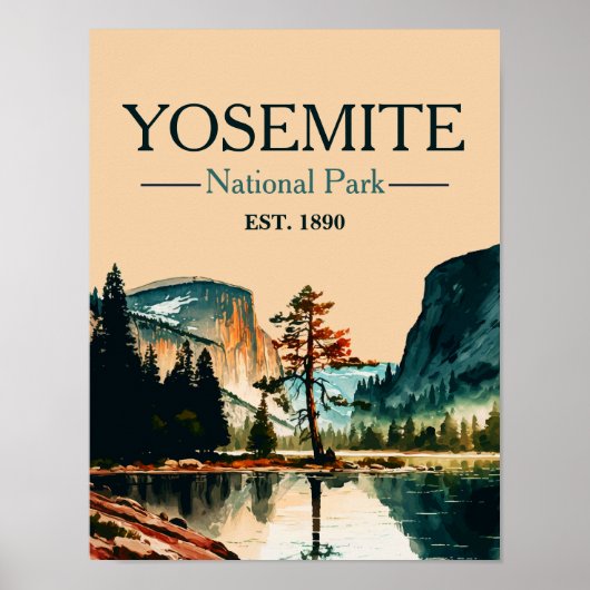 Nationaal park Yosemite El Capitan in het najaar Poster (Voorkant)