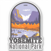 Nationaal park Yosemite El Capitan in het najaar Sticker (Voorkant)