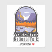 Nationaal park Yosemite El Capitan in het najaar Sticker (Vel)