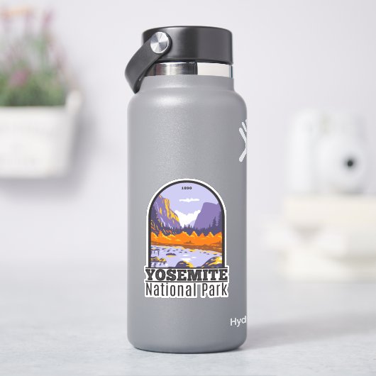Nationaal park Yosemite El Capitan in het najaar Sticker (HydroFlask)