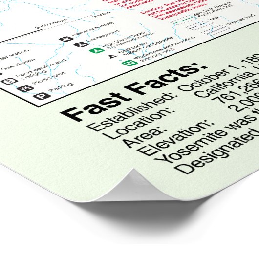 Nationaal park Yosemite Grote Poster (Hoek)