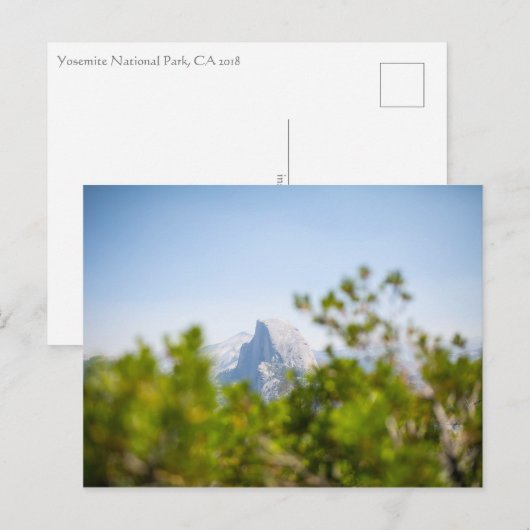 Nationaal park Yosemite Half Dome 2018 Briefkaart (Voorkant / Achterkant)