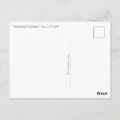Nationaal park Yosemite Half Dome 2018 Briefkaart (Achterkant)