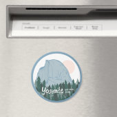 Nationaal park Yosemite Half Dome Blue Magneet (Insitu (Vaatwasser))