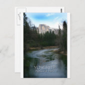 Nationaal park Yosemite Half Dome Briefkaart (Voorkant / Achterkant)