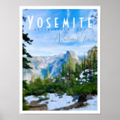 Nationaal park Yosemite Half Dome Poster (Voorkant)