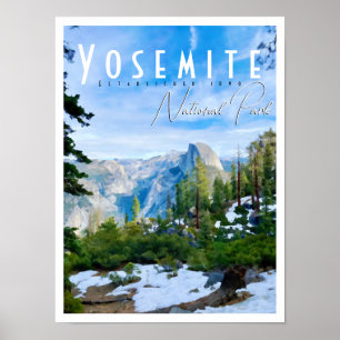 Nationaal park Yosemite Half Dome Poster