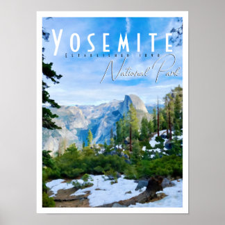 Nationaal park Yosemite Half Dome Poster