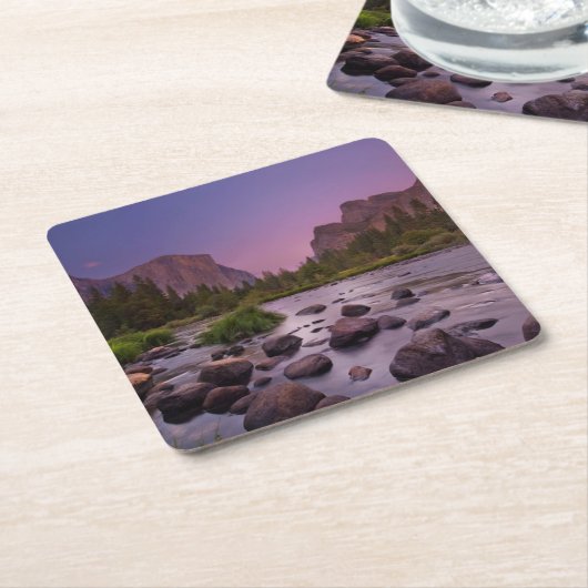 Nationaal park Yosemite in Dusk Kartonnen Onderzetters (Schuin)