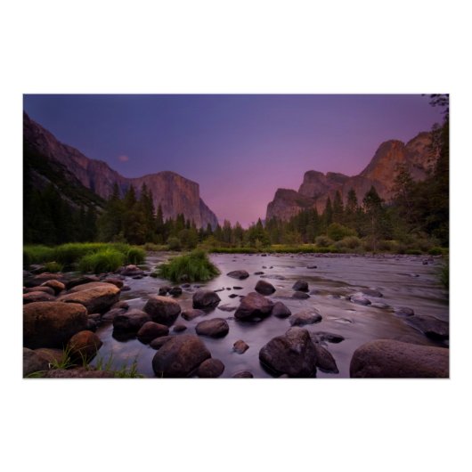 Nationaal park Yosemite in Dusk Poster (Voorkant)