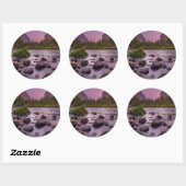 Nationaal park Yosemite in Dusk Ronde Sticker (Vel)