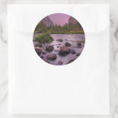 Nationaal park Yosemite in Dusk Ronde Sticker (Tas)
