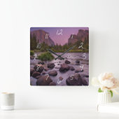 Nationaal park Yosemite in Dusk Vierkante Klok (Huis)