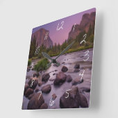 Nationaal park Yosemite in Dusk Vierkante Klok (Hoek)