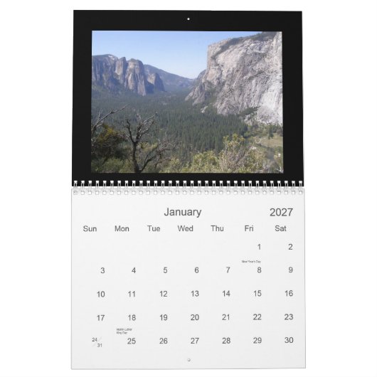 Nationaal park Yosemite Kalender (Jan 2027)