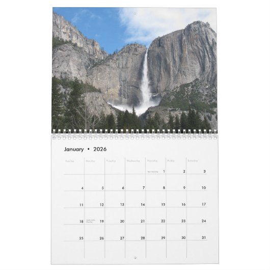 Nationaal park Yosemite Kalender (Jan 2026)