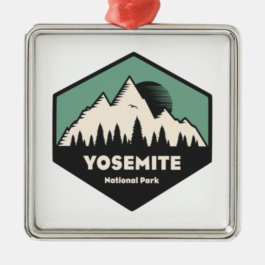 Nationaal park Yosemite Metalen Ornament (Voorkant)