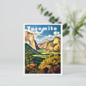 Nationaal park Yosemite, oud poster voor reizen Briefkaart (Staand voorkant)