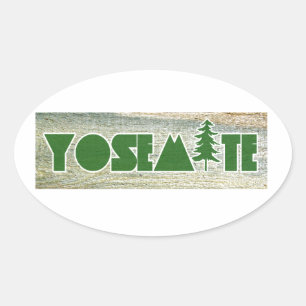 Nationaal park Yosemite Ovale Sticker