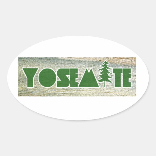 Nationaal park Yosemite Ovale Sticker (Voorkant)