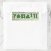 Nationaal park Yosemite Ovale Sticker (Tas)