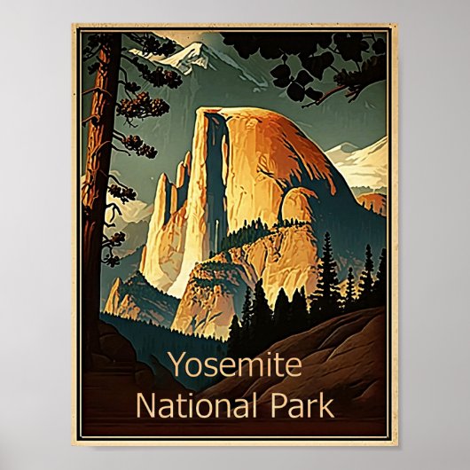Nationaal park Yosemite Poster (Voorkant)