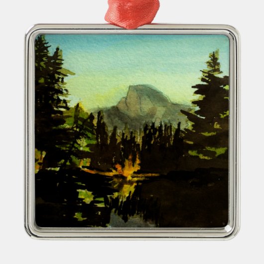 Nationaal park Yosemite: reflectie halfdome Metalen Ornament (Voorkant)