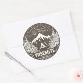 Nationaal park Yosemite Ronde Sticker (Envelop)