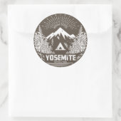 Nationaal park Yosemite Ronde Sticker (Tas)